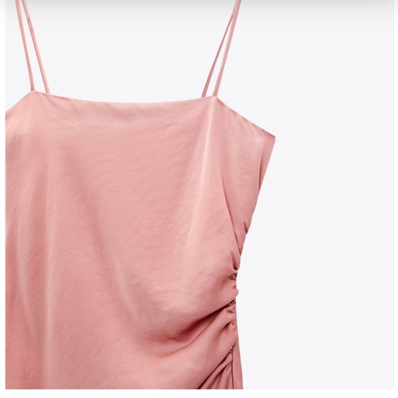 DRAPED LINGERIE-STYLE DRESS NWT - Picture 4 of 7